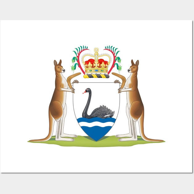 Coat of arms of Western Australia Wall Art by Wickedcartoons